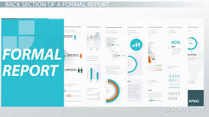formal report categories exles