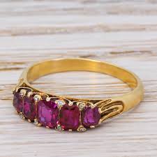Fall in love with this beautiful art deco ruby and diamond ring at cynthia findlay antiques. Victorian 1 20 Carat Ruby Five Stone Ring Circa 1900 Gatsby Jewellery