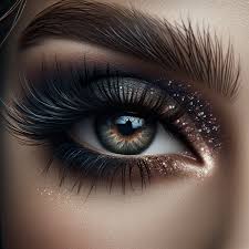 glamorous glitter smokey eye makeup