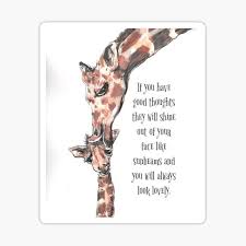 Giraffe digital download pdf print/ inspirational print / positive quote print/ nursery wall art/ positive printa4 print included. Giraffe Quotes Stickers Redbubble