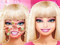 barbie face care and dress up barbie
