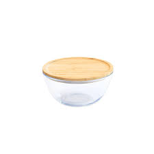 Förvara Glas Bowl With Bamboo Lid