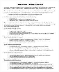 Resume Examples Objectives Musiccityspiritsandcocktail Com