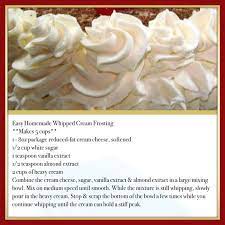 The easiest stabilized whipped cream recipe with confectioner's sugar and cream cheese. Pin By Sharing Happiness One At A T On Food Vanilla Icing Recipe Homemade Whipped Cream Frosting Recipes