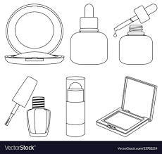 white cosmetic elements vector image