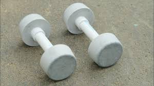 how to make dumbbell with cement at