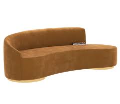 Buy Osbert 3 Seater Curved Sofa Velvet