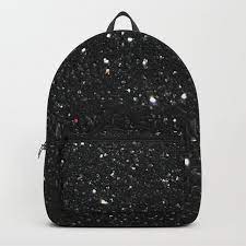 black glitter backpack by beliti art