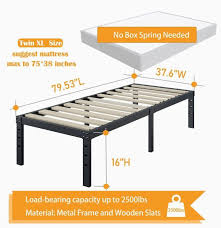 Twin Xl Bed Frame 16 Tall 3 Wide