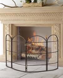 Curved 4 Panel Fireplace Screen