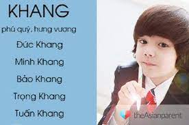 Tên đệm cho tên Khang nào mang ý nghĩa tốt đẹp và may mắn cho con?