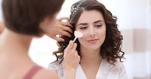 bridal airbrush makeup application