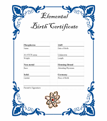 Element Birth Certificate Template Border Design Of Paper