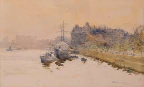 Impressionist Temple Pier London 1910s