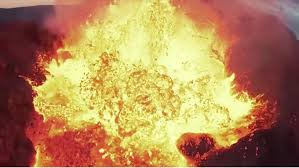 drone crashes into volcanic eruption