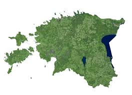 map of estonia and satellite image