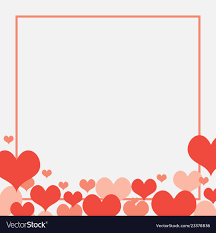 Red Hearts Love Frame Background Card Banner
