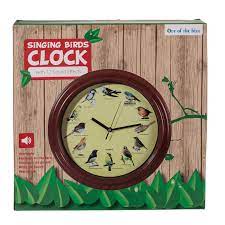 Sound Wall Clock With Bird 33cm