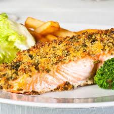 baked salmon with parmesan crust