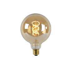 Лампа led gauss e14, шар, 7вт, 4100к, белый нейтральный. Lucide Led Bulb Filament Lamp E27 Amber 12 5 Cm Leen Bakker
