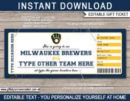 milwaukee brewers game ticket gift