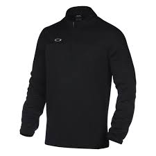 Oakley Mens Gridlock Pullover 1 4 Zip Black Shirt Amazon