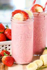 strawberry banana smoothie spend with
