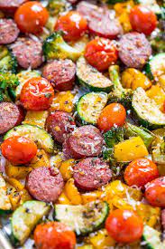 sheet pan sausage and veggies averie