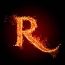 Fire Letters of R iPad Wallpapers Free ...