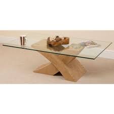 Milano Glass And Wood Coffee Table