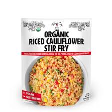 We simply grate up a cauliflower and use it. Organic Riced Cauliflower Stir Fry Tattooed Chef