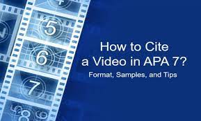 how to cite a video in apa 7 format