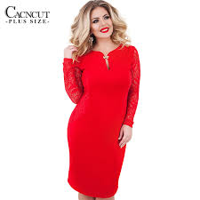 Us 16 98 36 Off High Quality Plus Size 2018 Red Dress Sexy Office Party Dress Large Big Long Sleeve Slim Pencil Dress Blue Bodycon 5xl 6xl Dress In