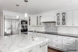 kitchen in new luxury home with white