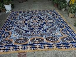 cotton royal touch blue printed carpet