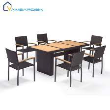 6 Seater Rattan Outdoor Furniture Table