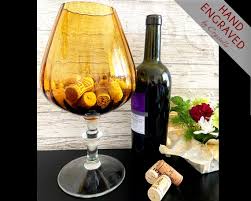 Huge Wine Glass Cork Holder Vintage