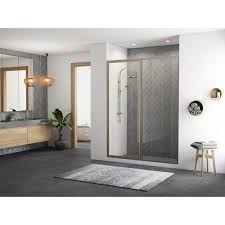 Coastal Shower Doors L31il12 66 C Legend Series 43 X 66 Framed Hinge Swing Shower Door With Inline Panel With Clear Glass Brushed Nickel Showers