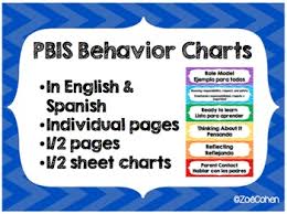 Pbis Behavior Chart Chevron In English And Spanish Pbis