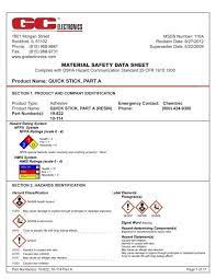 material safety data sheet name