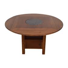 wood dining table with folding leaves