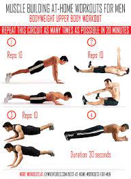 At Home Workouts For Men 10 Muscle