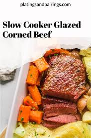 slow cooker glazed corned beef