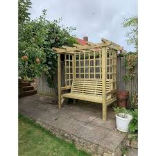 Beatrice Arbour Sits 3 Wooden Garden