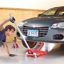 Vehicle crane and vehicle lift are essential need for car hoist workshops since they help specialists in examining vehicles altogether including the undercarriage. Car Repair How To Jack Up A Car Safely Diy Family Handyman