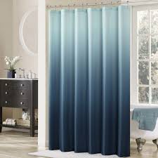 High Quality Arts Shower Curtains Blue Gradient Simple Design Bathroom Decorative Modern Waterproof Shower Curtains