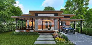 Stylish Two-bedroom Bungalow with L-shape Balcony - House And Decors gambar png