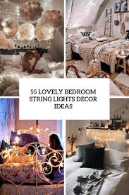 bedroom string lights decor ideas