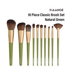 maange 10pcs clic brush set natural