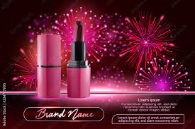 makeup ads template charming red